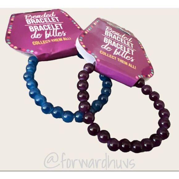 Bundle Sale 3 for $15 | Purple & Blue Stretch Bead Bracelets - Picture 5 of 6